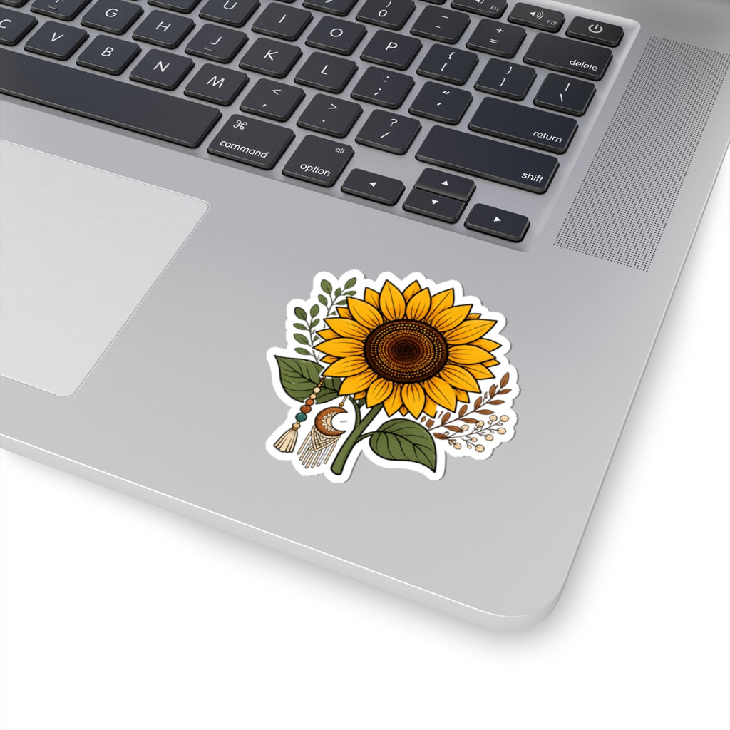 Boho Sunflower Kiss-Cut Sticker