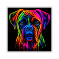 Rainbow Boxer Dog Kiss-Cut Sticker