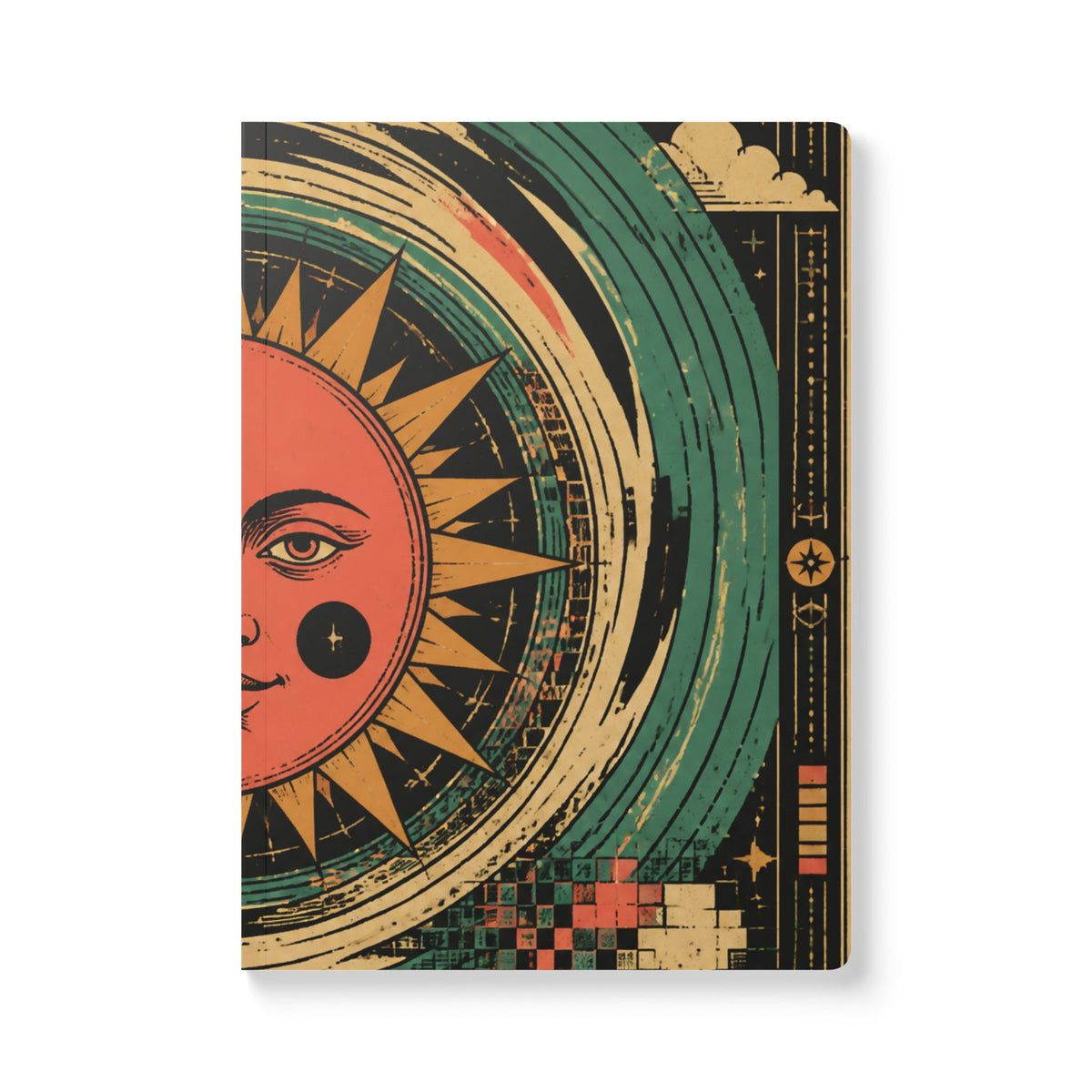 Ultra Static Dreams Tarot Softcover Journal — Retro Astrology Notebook