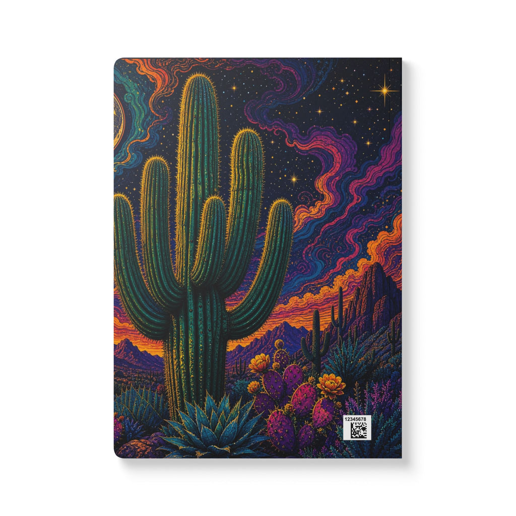 The Dreaming Desert Oracle Journal — Psychedelic Saguaro Softcover Notebook