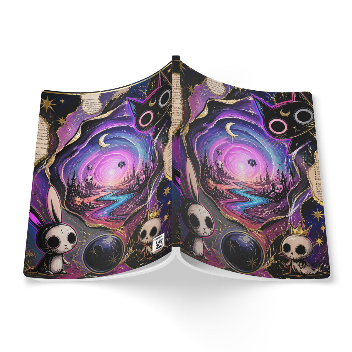 Neon Labyrinth Tarot Softcover Journal (with Inside Prints)