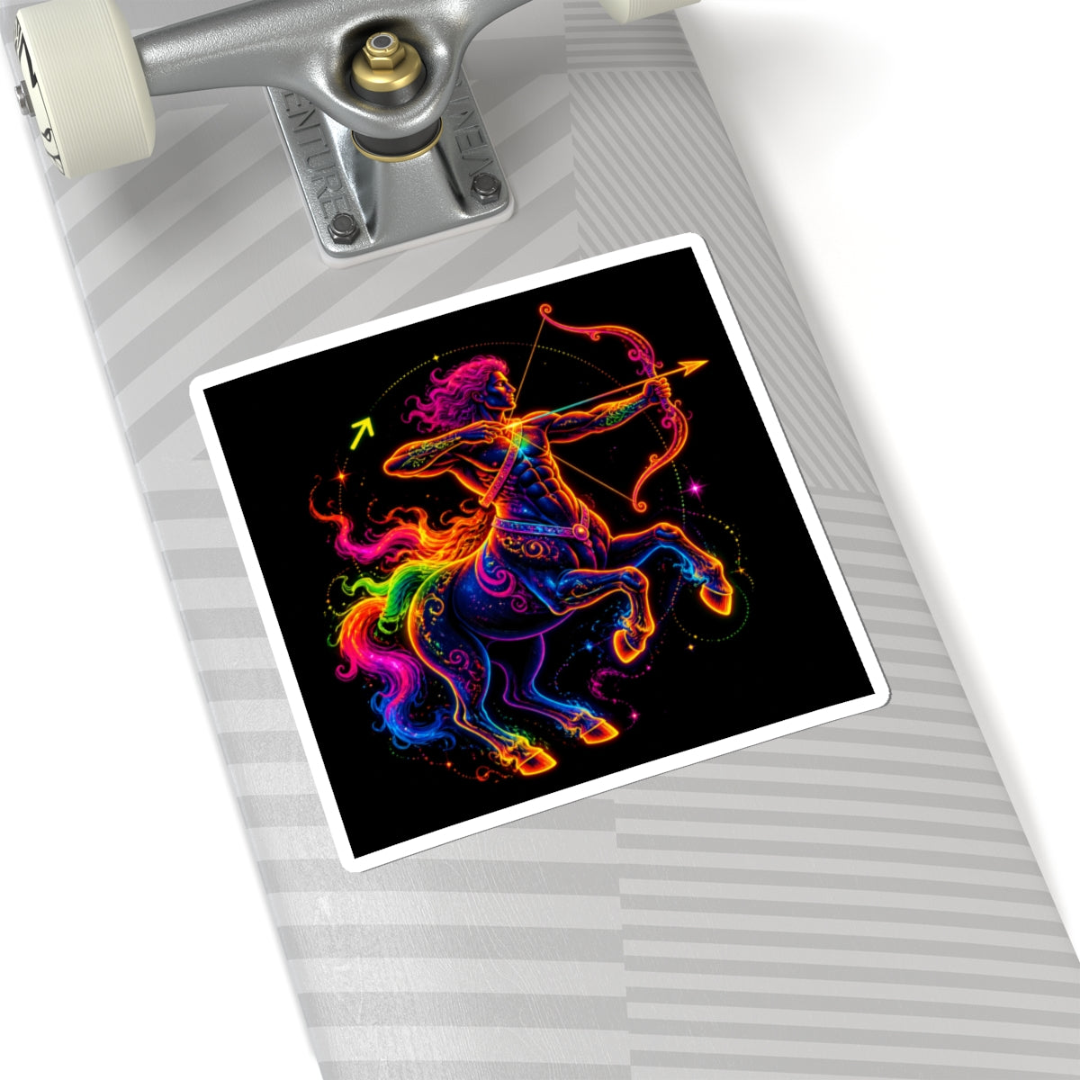 Neon Sagittarius Archer Kiss-Cut Sticker