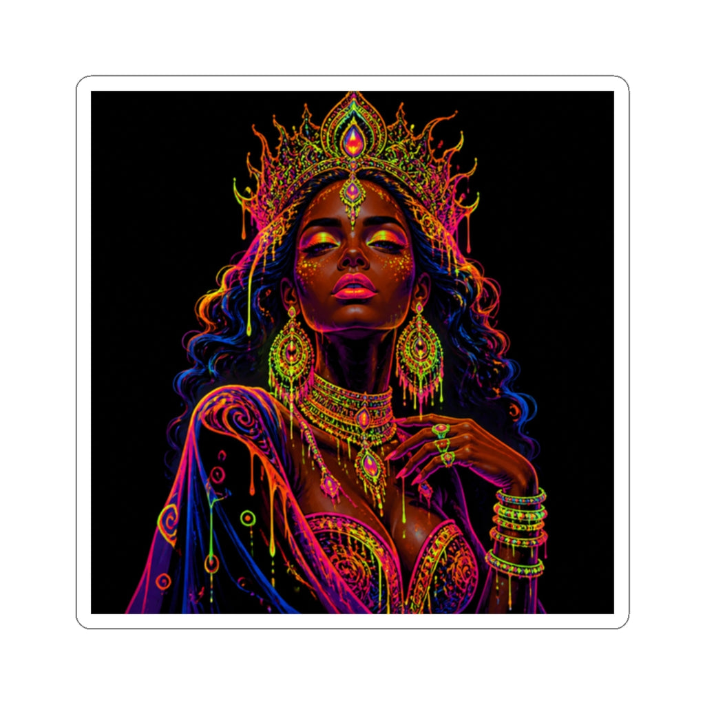 Majestic African Queen Art Kiss-Cut Sticker