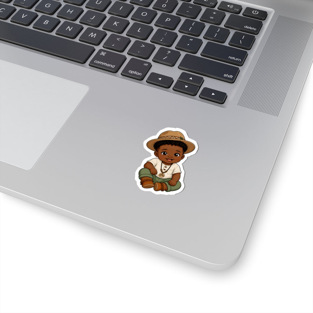 Adorable Black Baby boy Kiss-Cut Sticker