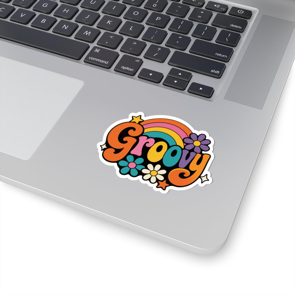 Groovy Rainbow Kiss-Cut Sticker
