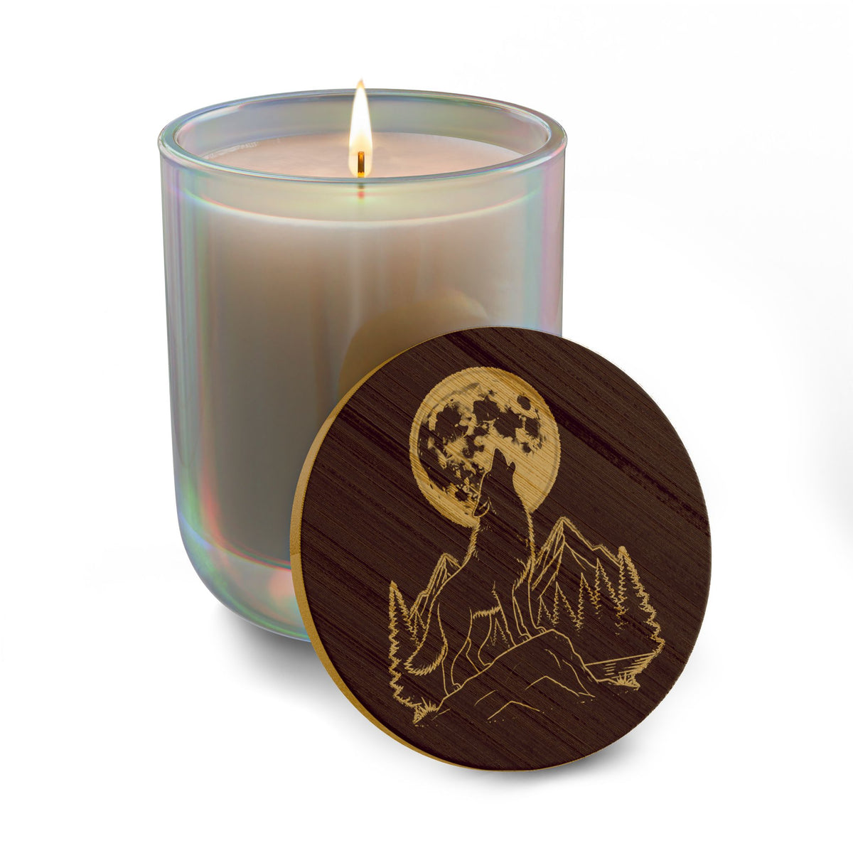 Mountain Moon Engraved Soy Candle
