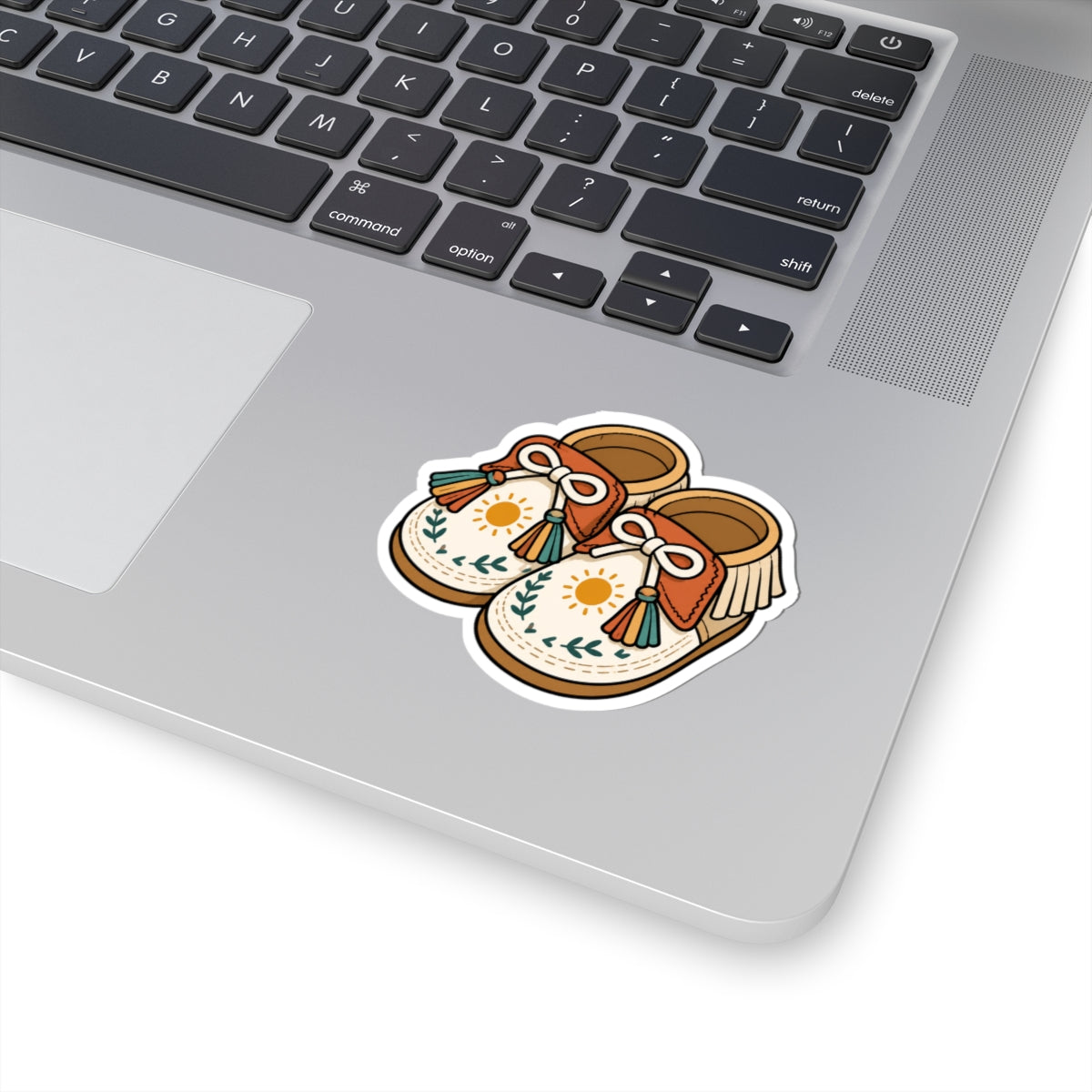 Kiss-Cut Stickers – Cozy Boho Baby Moccasins