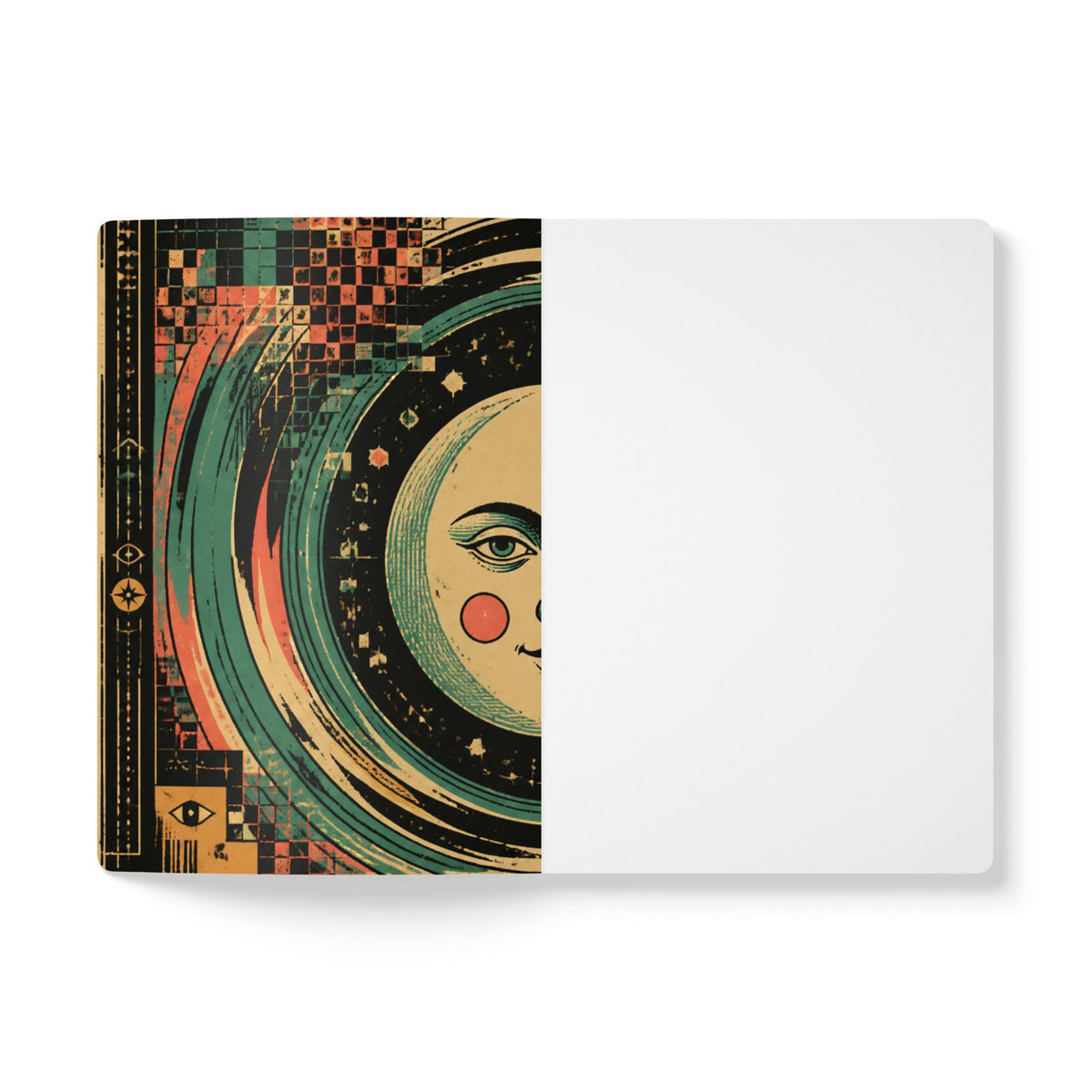Ultra Static Dreams Tarot Softcover Journal — Retro Astrology Notebook