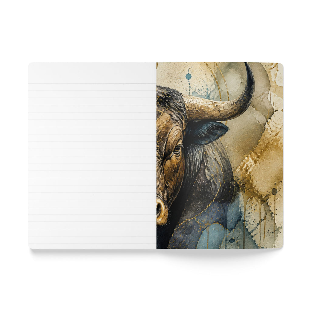 Taurus Bull Softcover Journal — Zodiac Notebook with Inspirational Traits