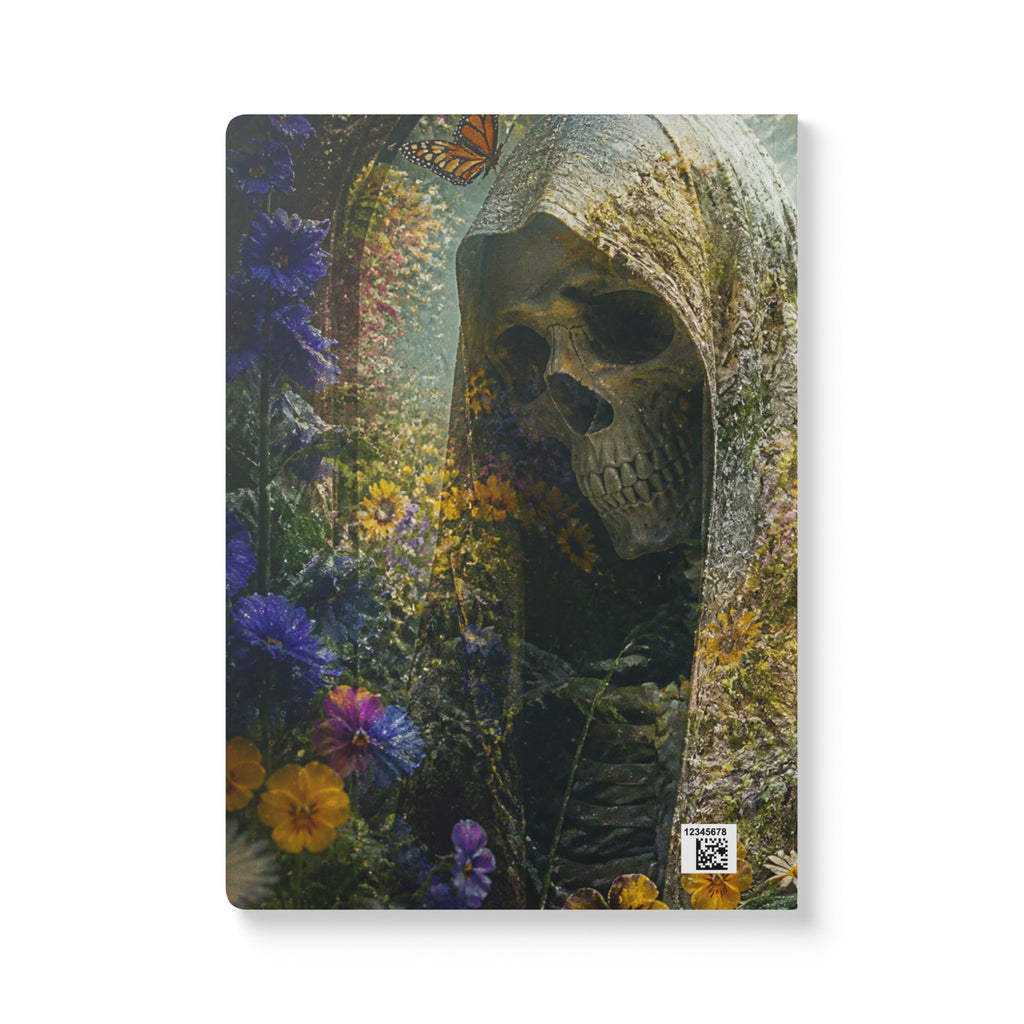 Floral Reaper Softcover Journal — Gothic Skull & Wildflower Notebook
