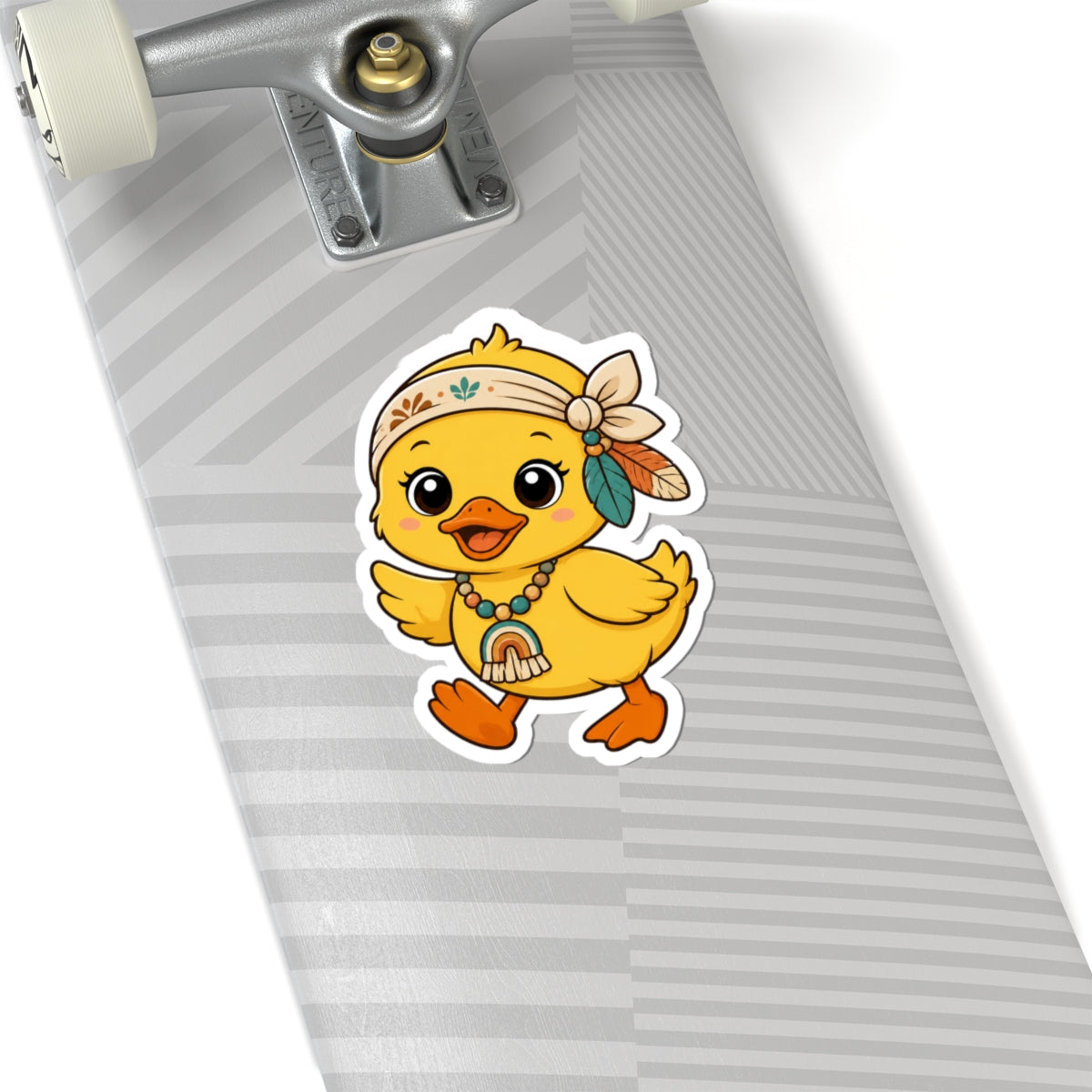 Adorable Boho Duckling Kiss-Cut Sticker