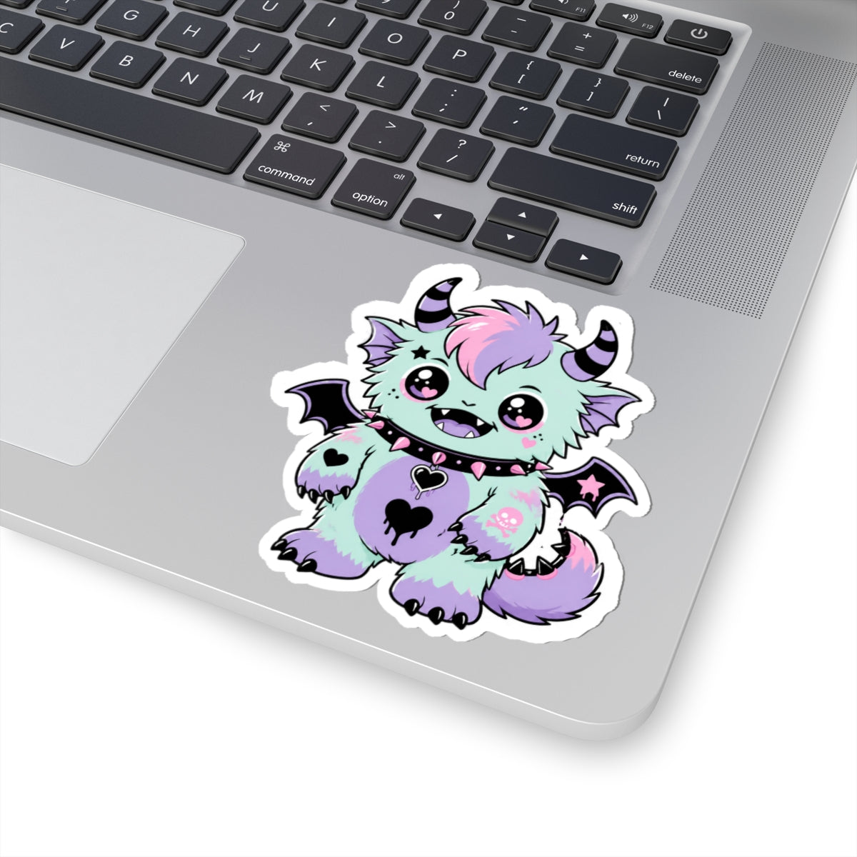 Cute Pastel Goth Monster Kiss-Cut Sticker