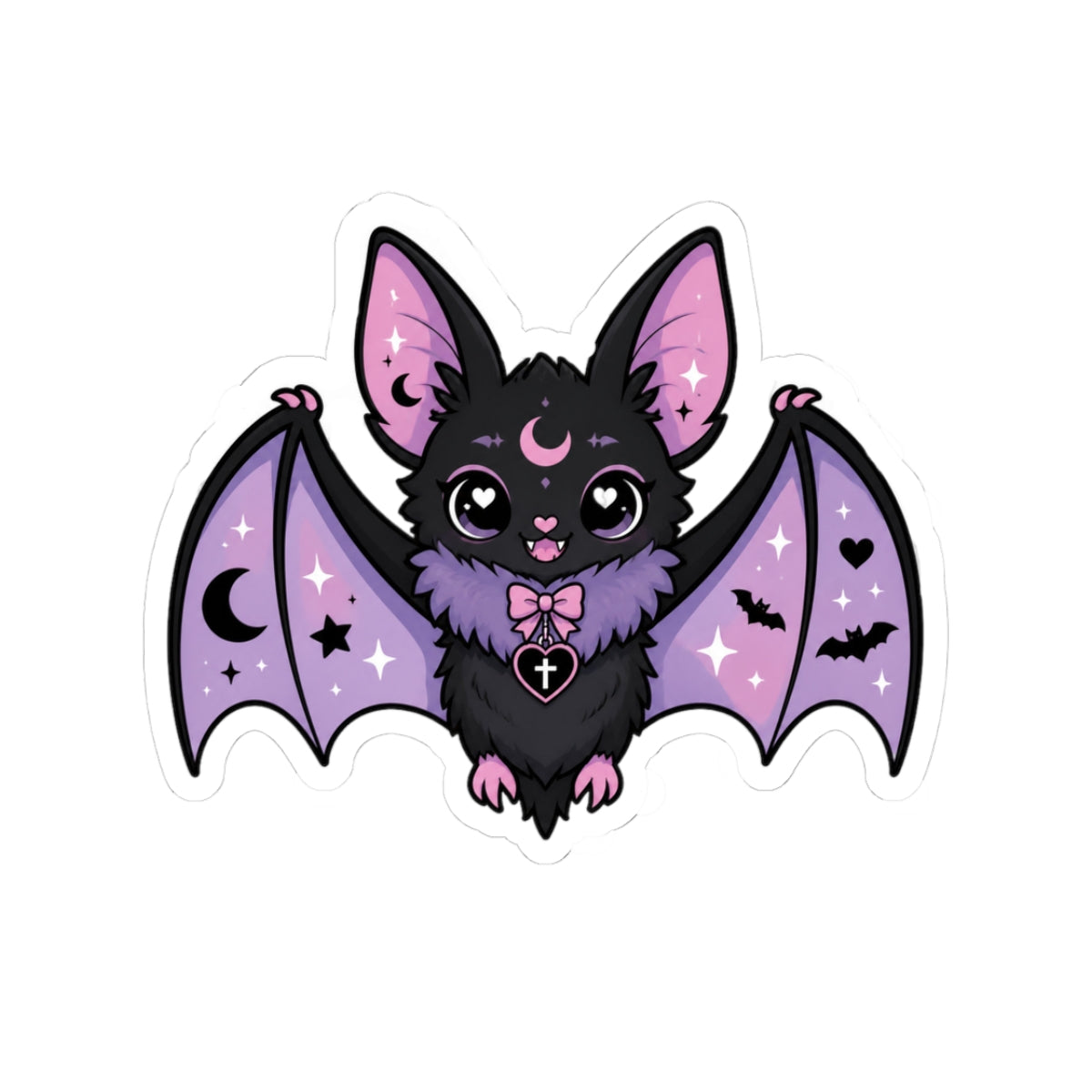 Pastel Gothic Bat Kiss-Cut Sticker