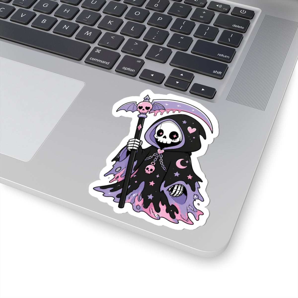 Pastel Gothic Grim Reaper Kiss-Cut Sticker