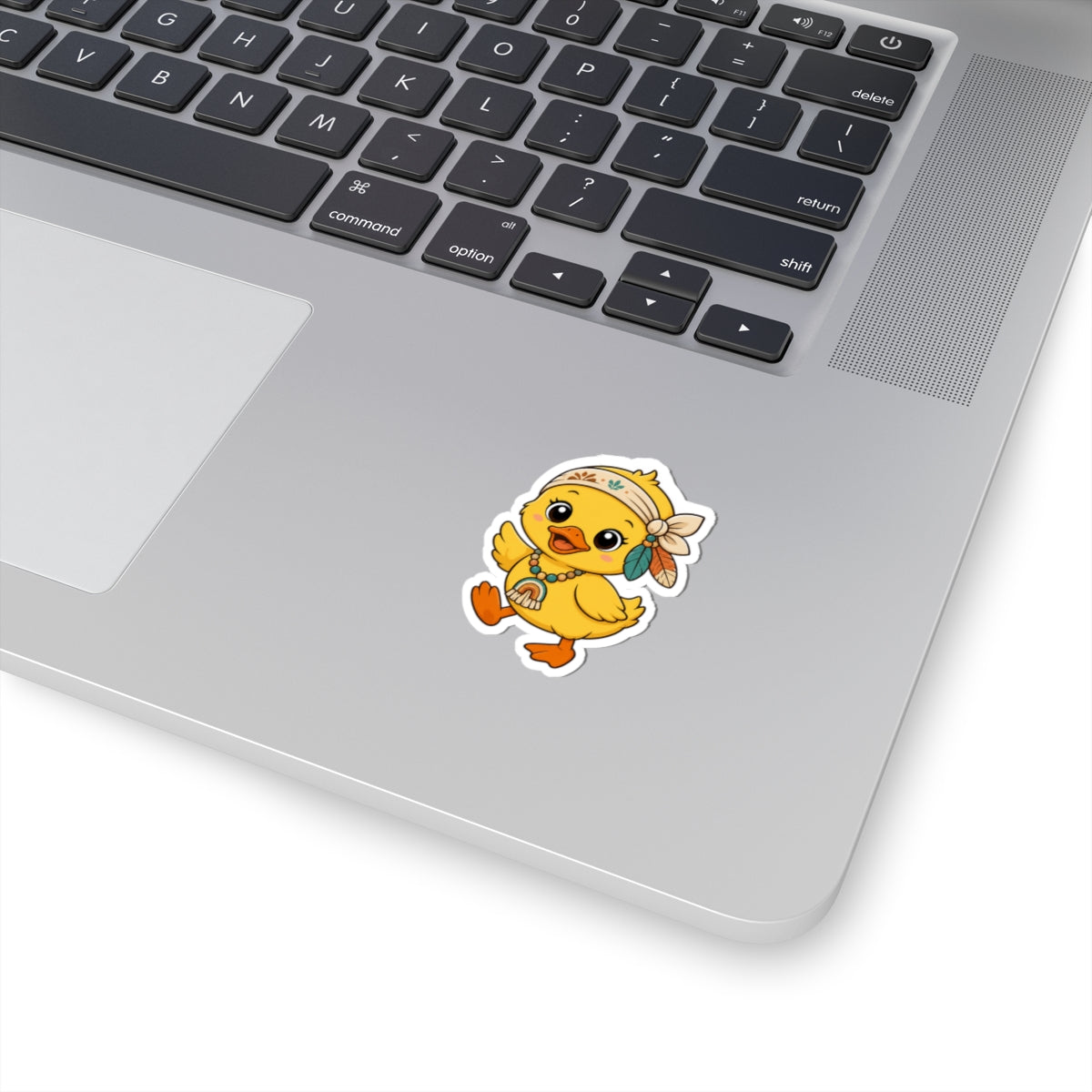 Adorable Boho Duckling Kiss-Cut Sticker