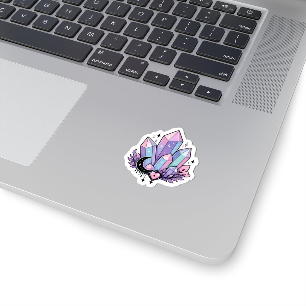 Mystical Crystal Moon Kiss-Cut Sticker
