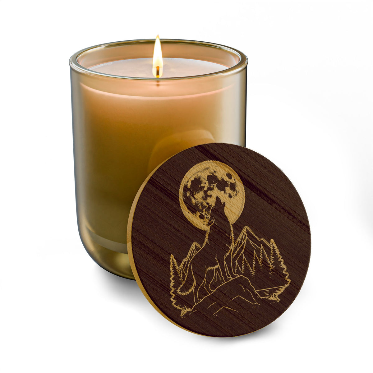 Mountain Moon Engraved Soy Candle