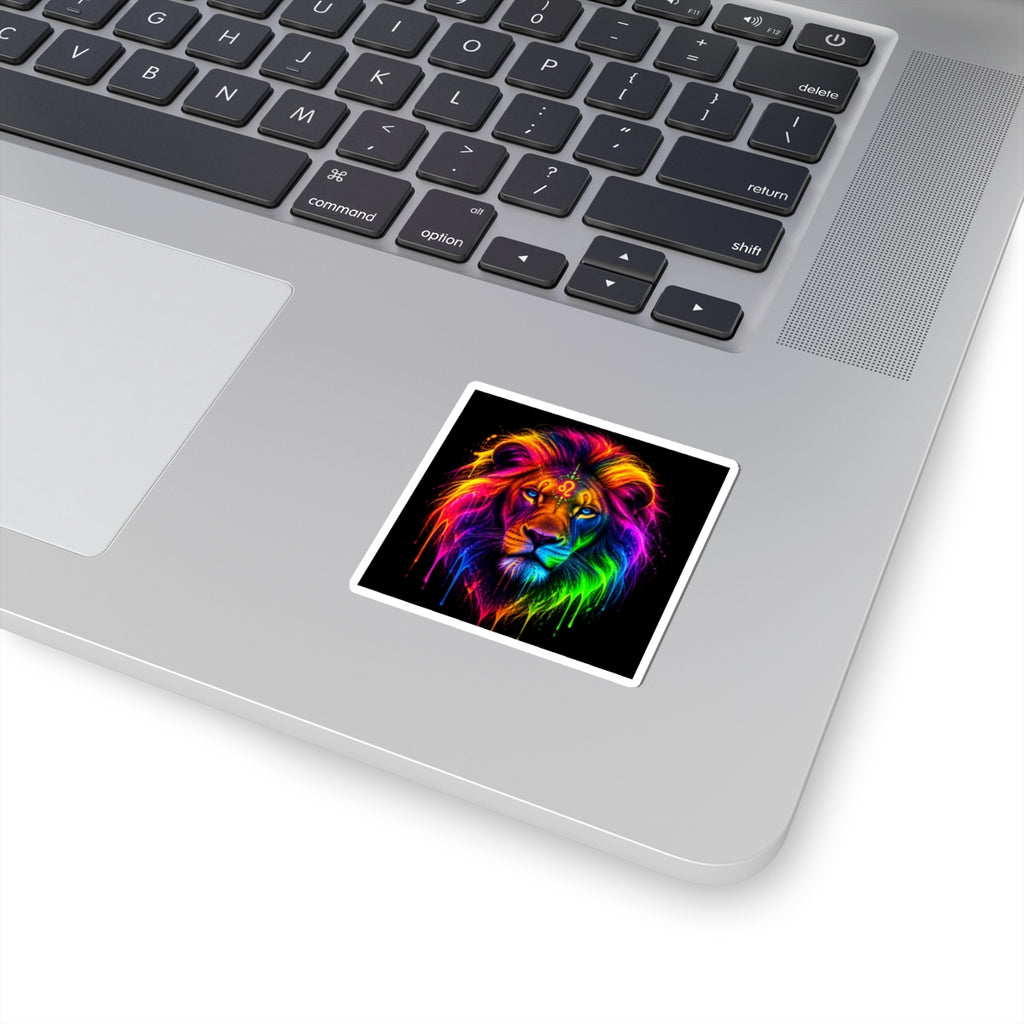 Rainbow Leo Lion Kiss-Cut Sticker