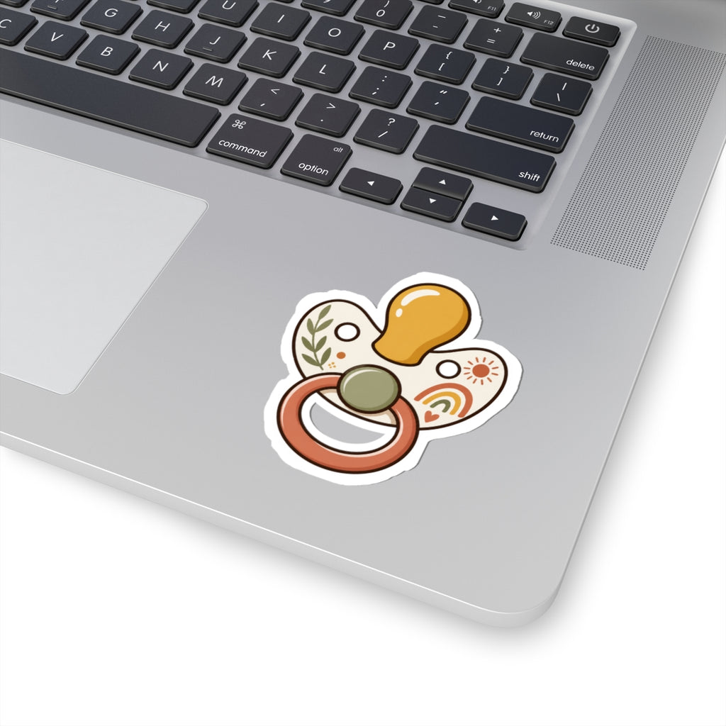 Boho Rainbow Pacifier Kiss-Cut Sticker