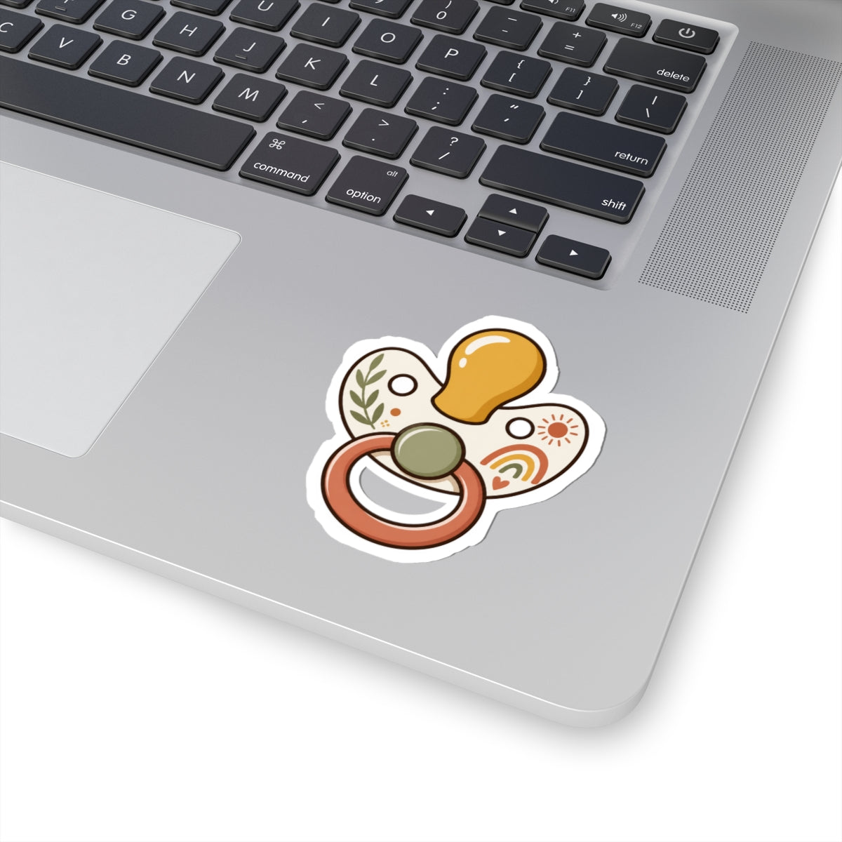 Boho Rainbow Pacifier Kiss-Cut Sticker
