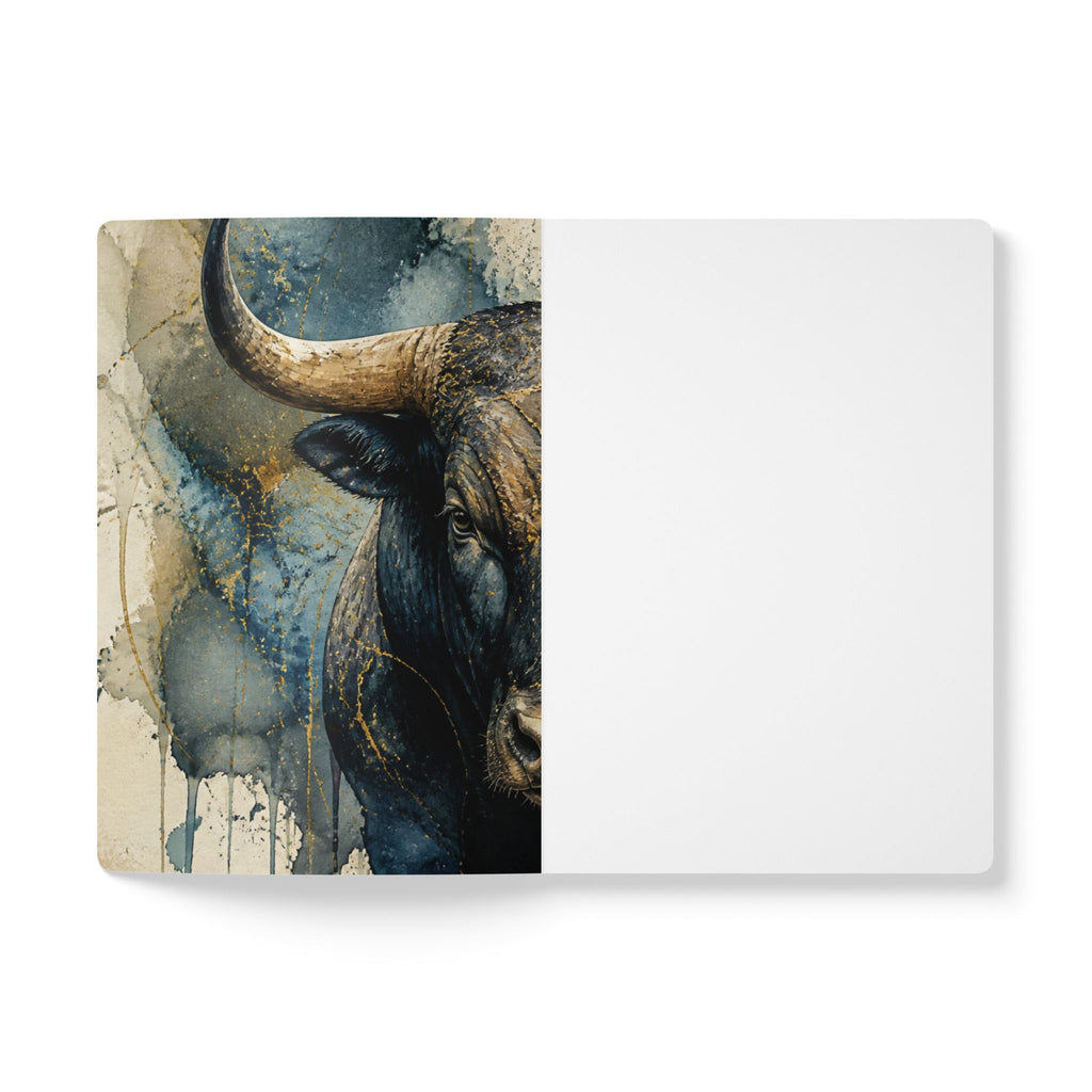 Taurus Bull Softcover Journal — Zodiac Notebook with Inspirational Traits