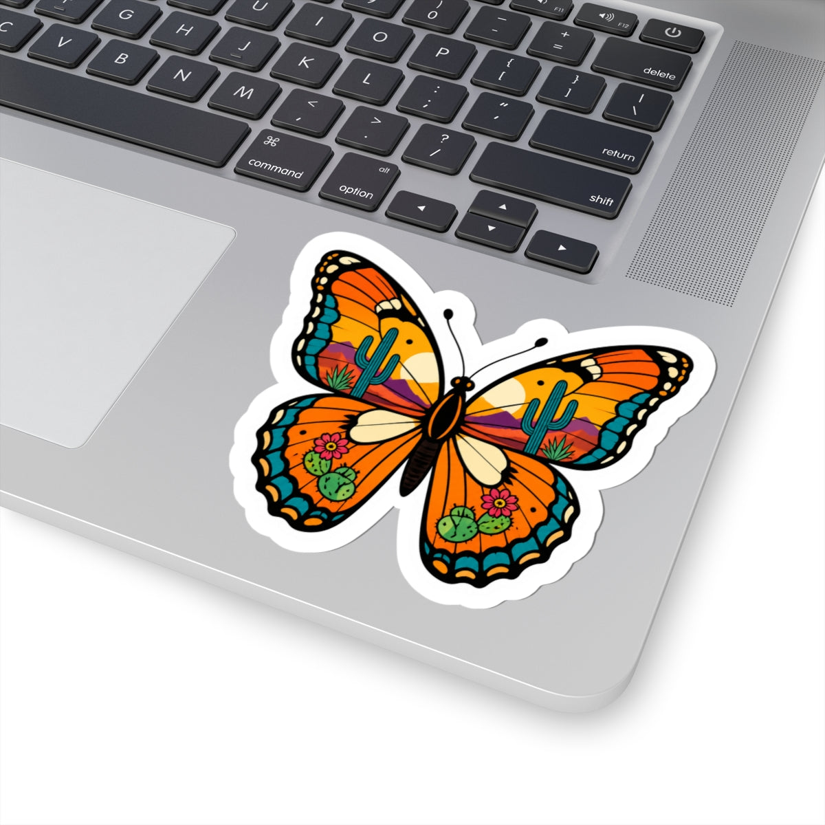 Colorful Desert Butterfly Kiss-Cut Sticker