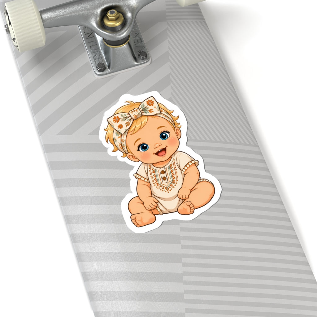 Boho Baby Girl Kiss-Cut Sticker