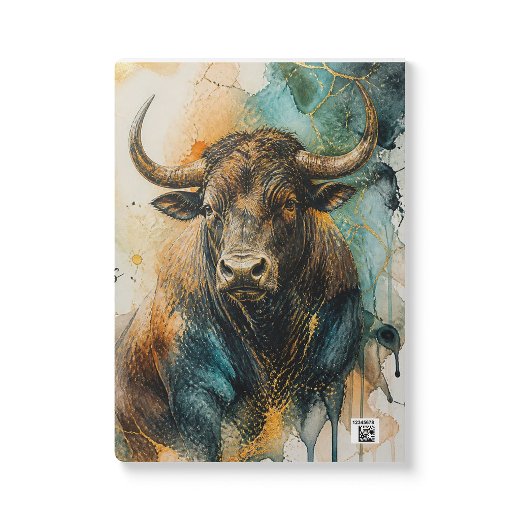 Taurus Bull Softcover Journal — Zodiac Notebook with Inspirational Traits