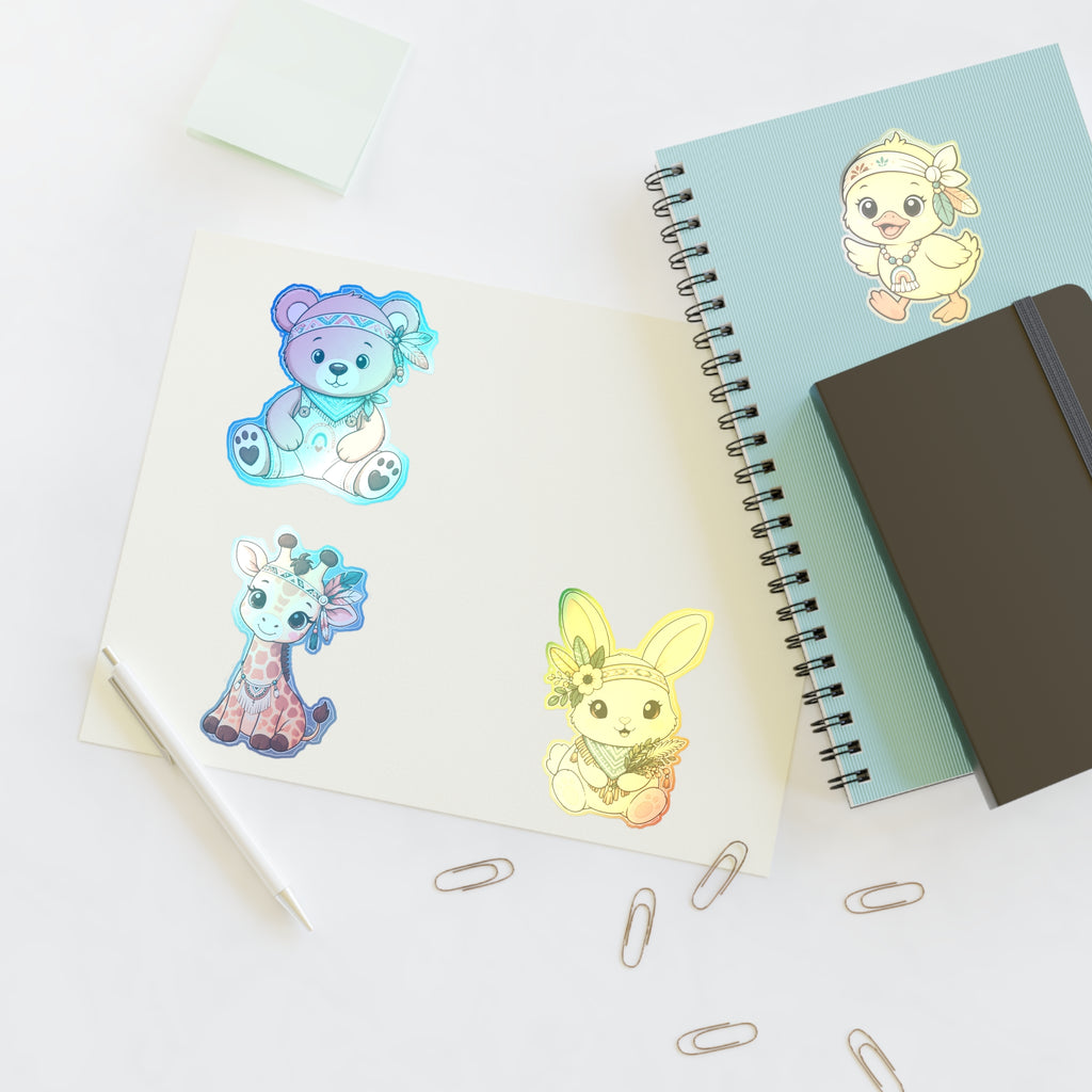 Cute Boho Animals Sticker Sheets