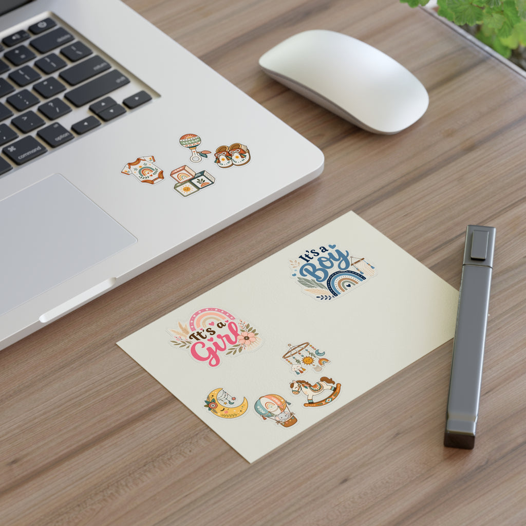 It's a Girl or Boy Boho Baby Shower Sticker Sheets