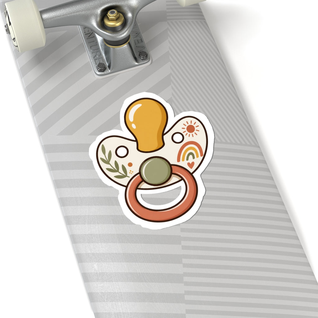Boho Rainbow Pacifier Kiss-Cut Sticker