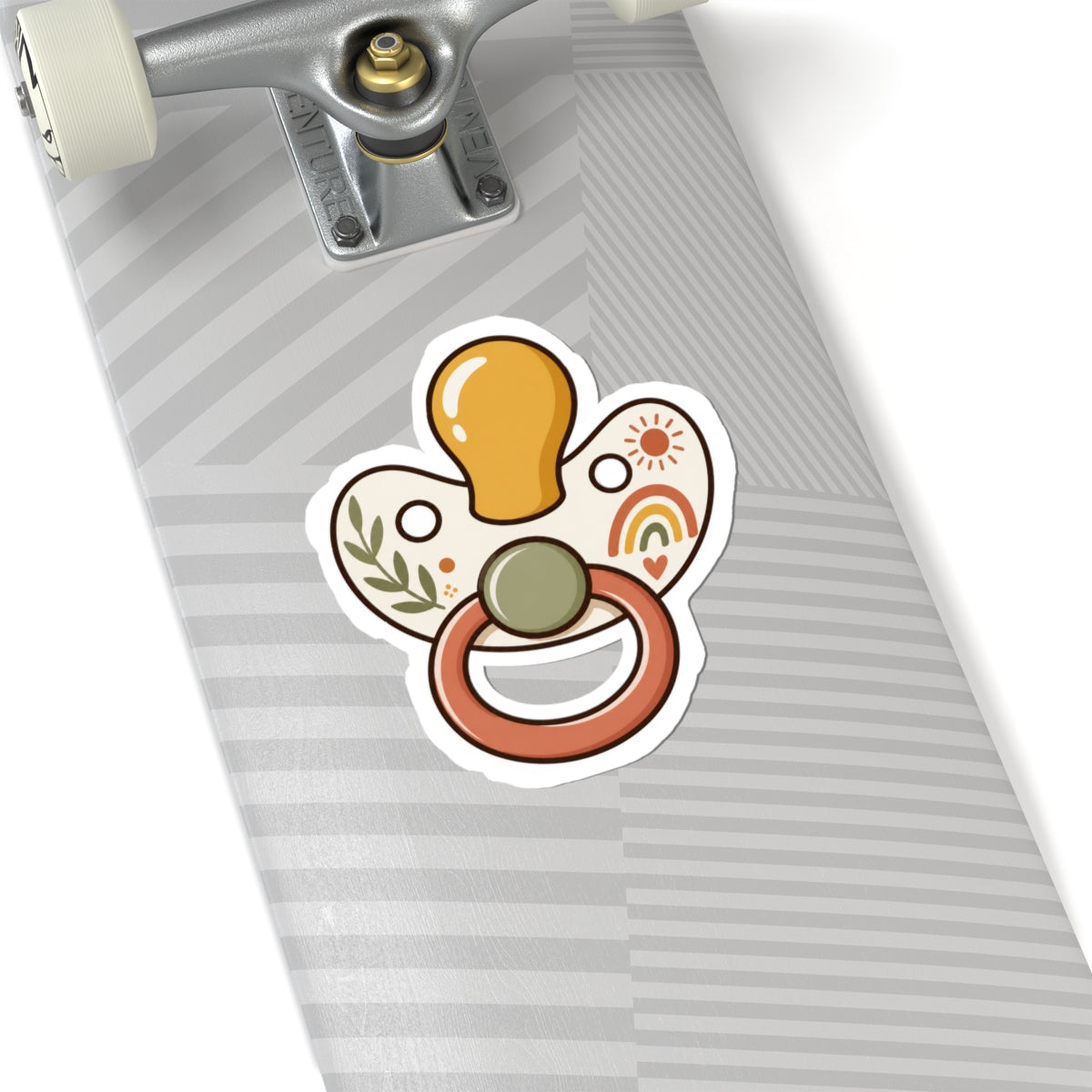 Boho Rainbow Pacifier Kiss-Cut Sticker