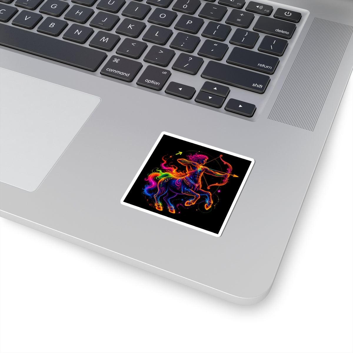 Neon Sagittarius Archer Kiss-Cut Sticker
