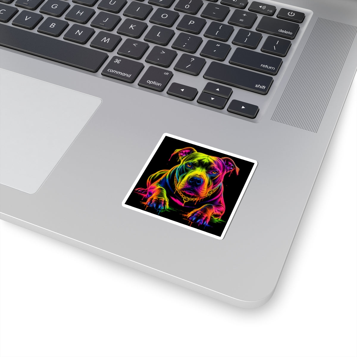 Neon Pit Bull Kiss-Cut Sticker