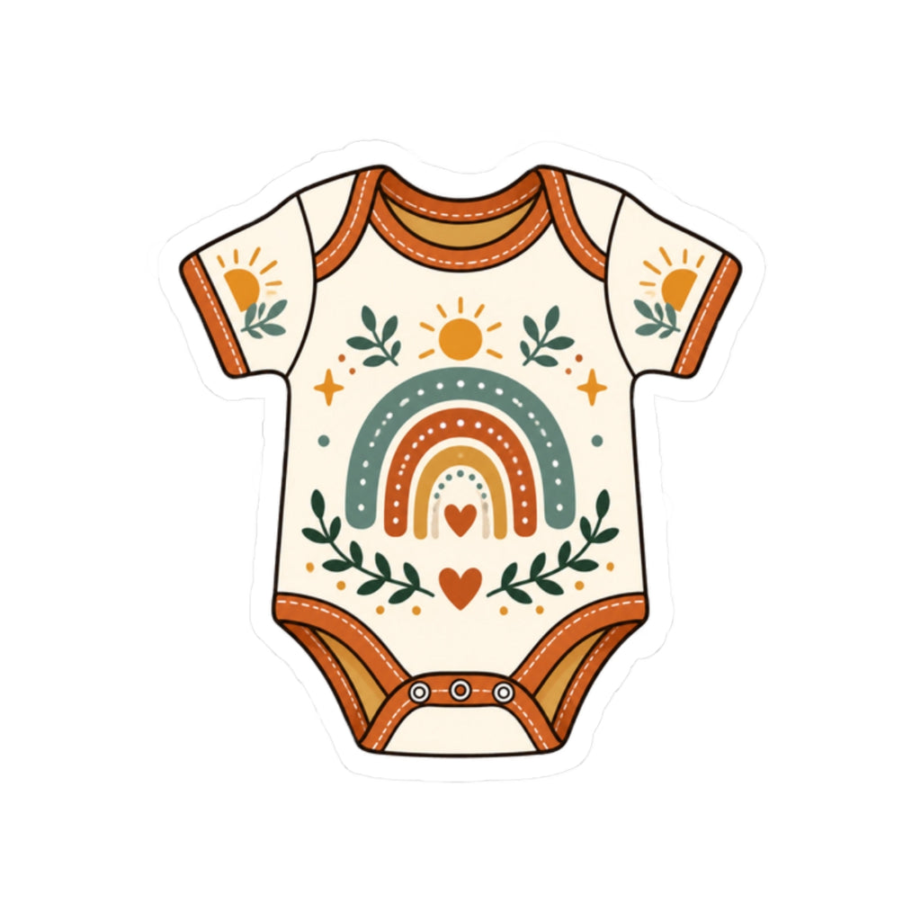 Rainbow Baby Bodysuit Kiss-Cut Sticker
