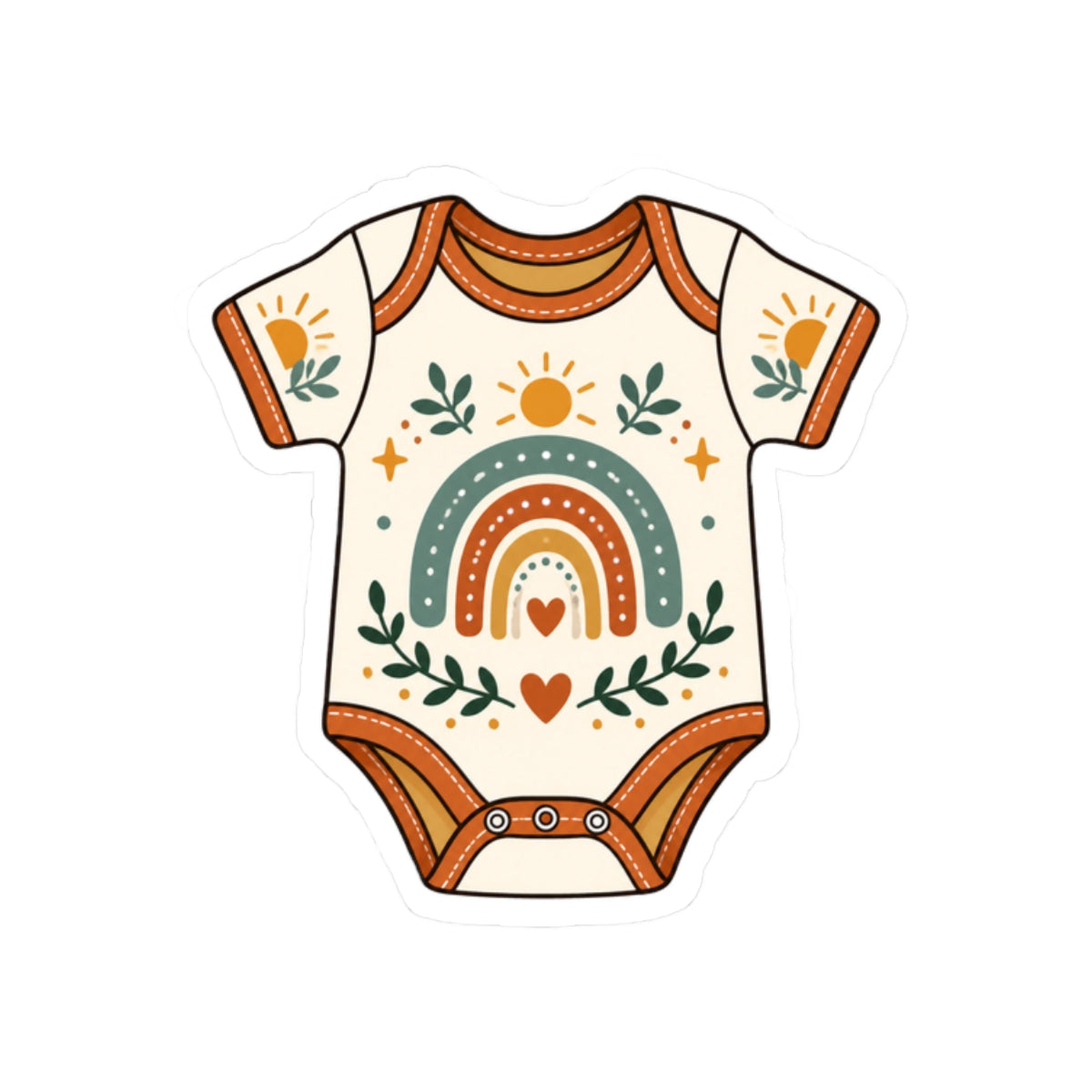Rainbow Baby Bodysuit Kiss-Cut Sticker