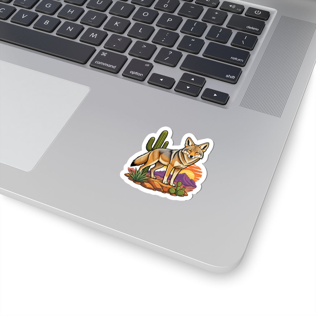 Desert Coyote Kiss-Cut Sticker