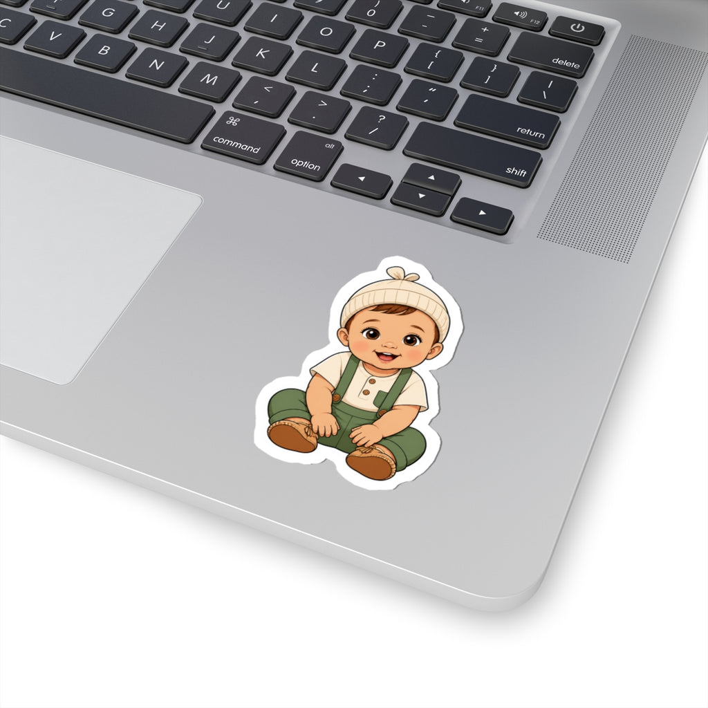 Adorable Baby Boy Kiss-Cut Sticker