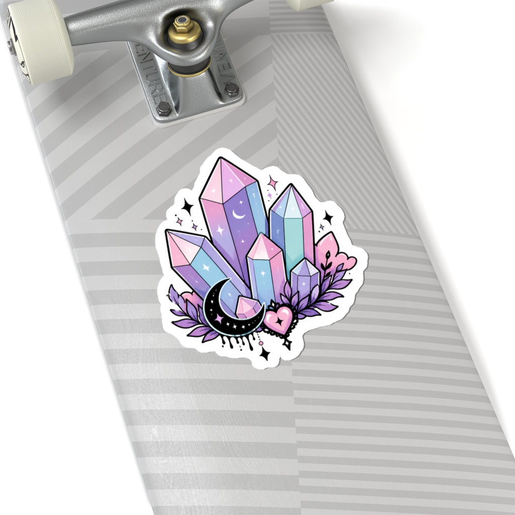 Mystical Crystal Moon Kiss-Cut Sticker