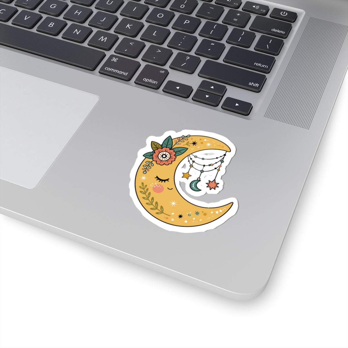 Celestial Crescent Moon Kiss-Cut Sticker