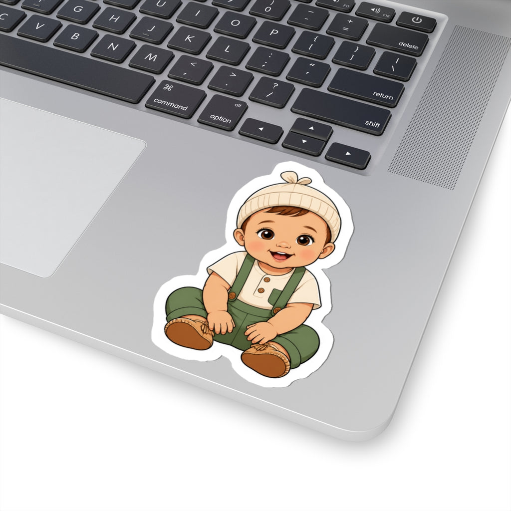 Adorable Baby Boy Kiss-Cut Sticker