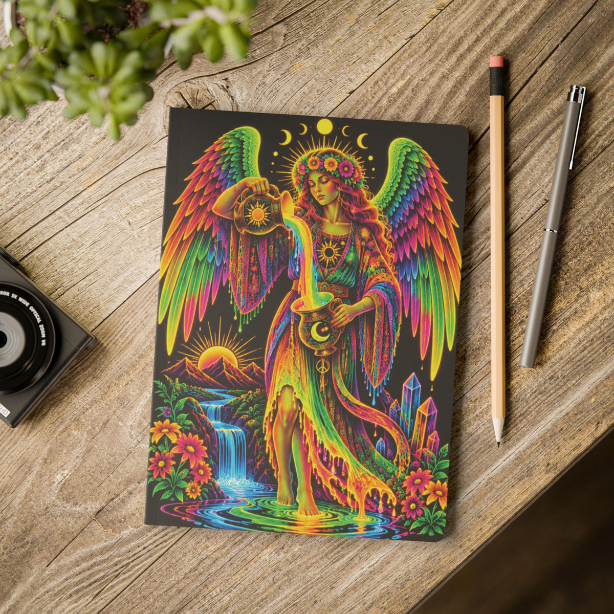 Mystical Rainbow Angel Softcover Journal