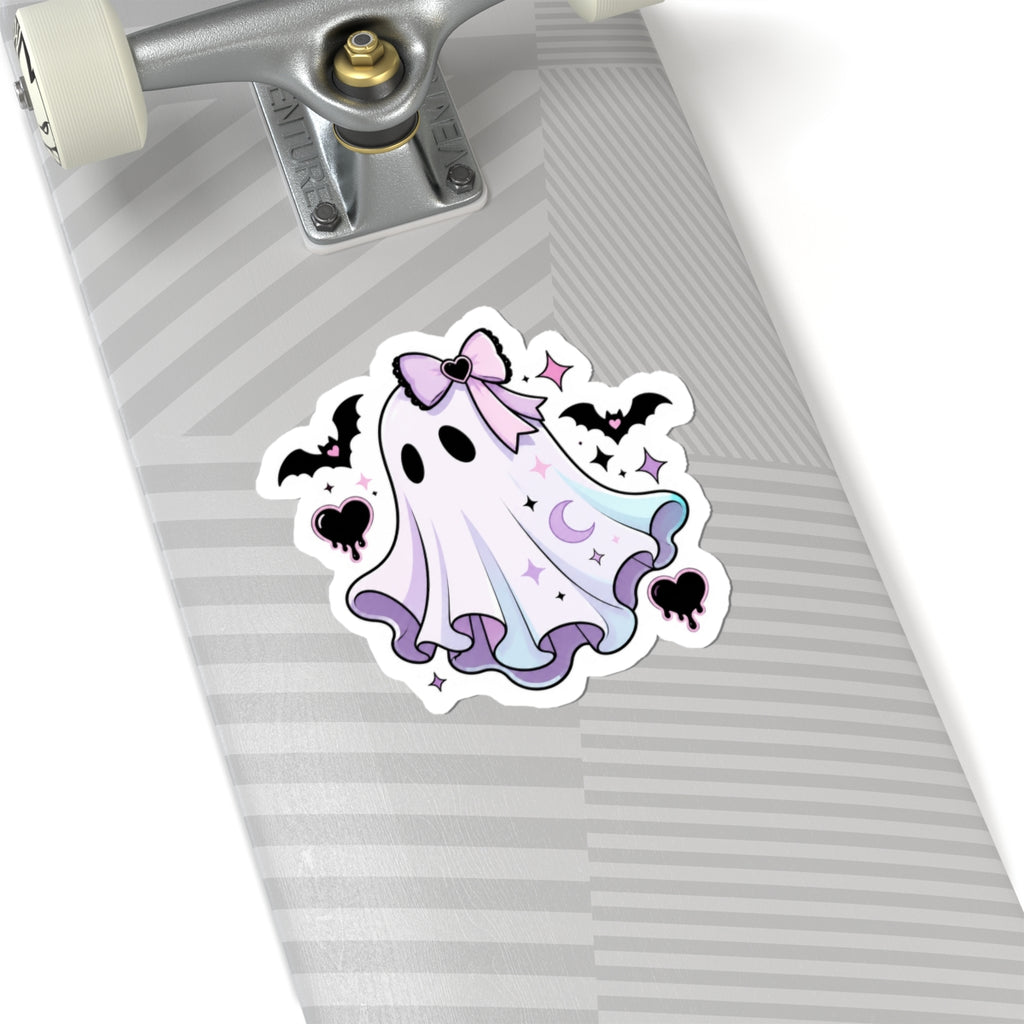 Cute Pastel Ghost Halloween Kiss-Cut Sticker