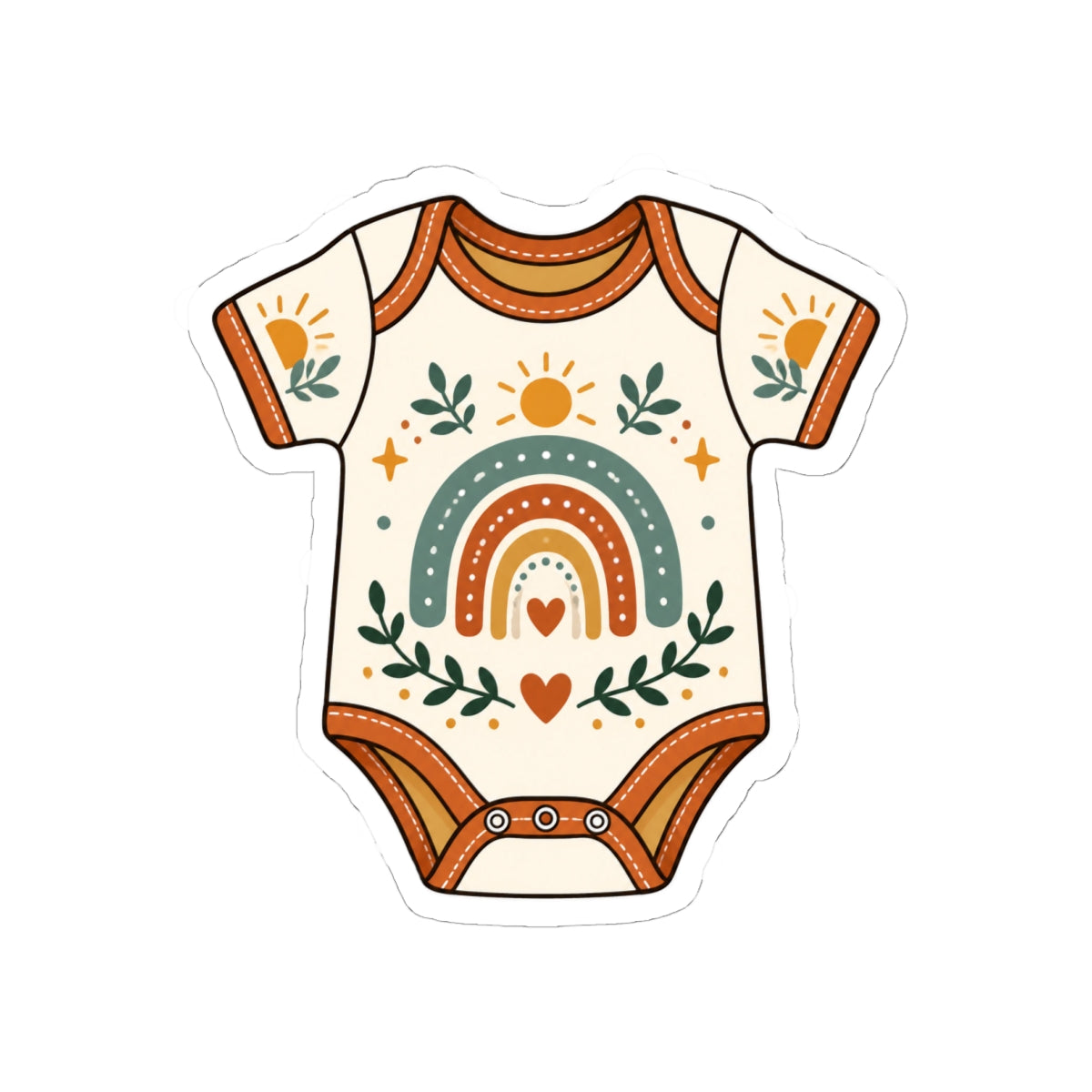 Rainbow Baby Bodysuit Kiss-Cut Sticker