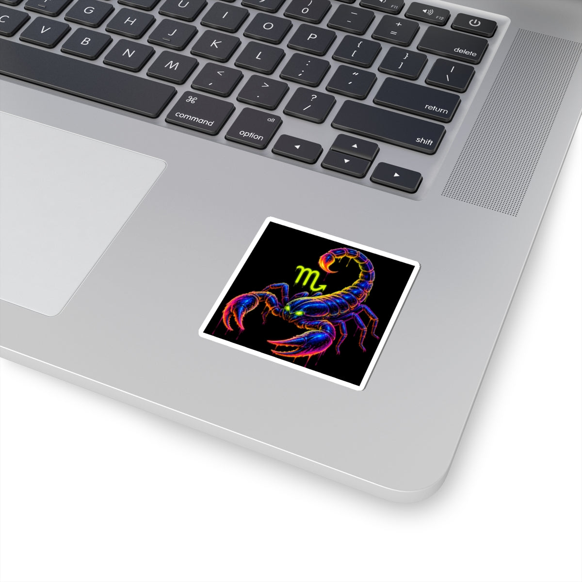 Neon Scorpion Zodiac Kiss-Cut Sticker