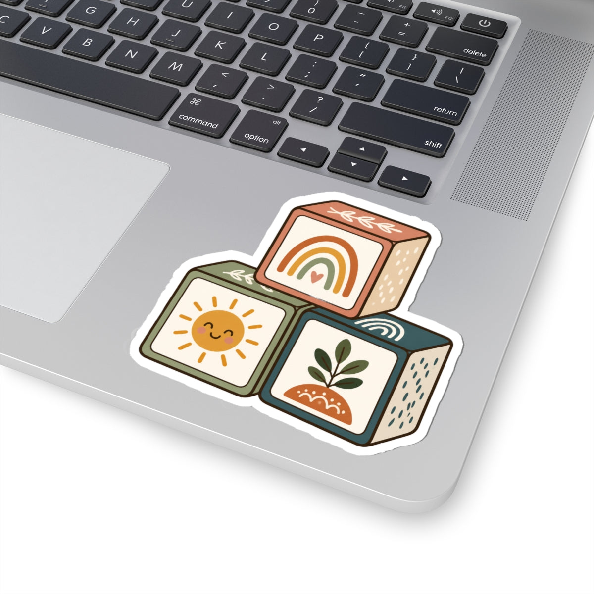 Boho Rainbow, Sunshine & Botanical Blocks Kiss-Cut Sticker