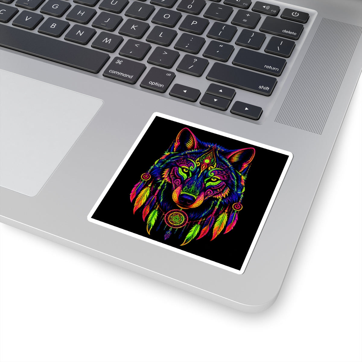 Colorful Wolf Dreamcatcher Kiss-Cut Sticker