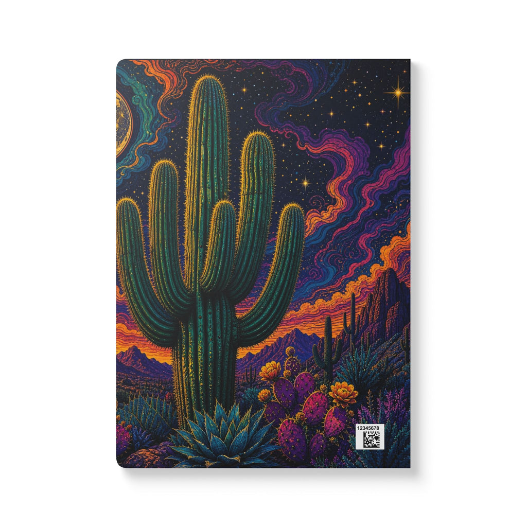 The Dreaming Desert Oracle Journal — Psychedelic Saguaro Softcover Notebook