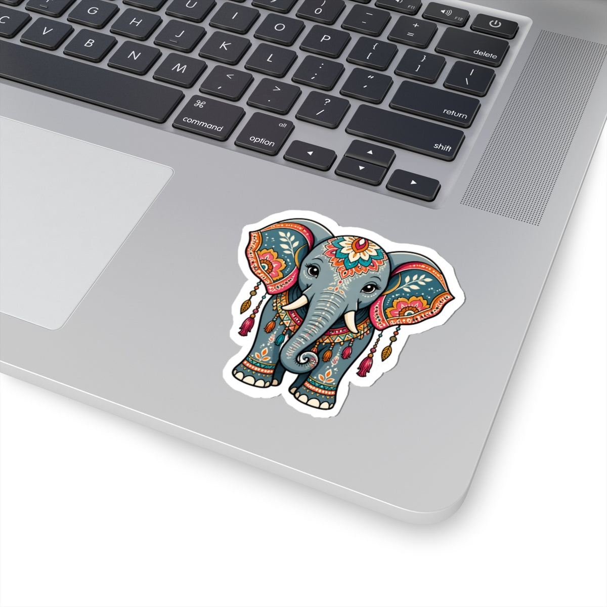 Decorative Elephant Kiss-Cut Sticker