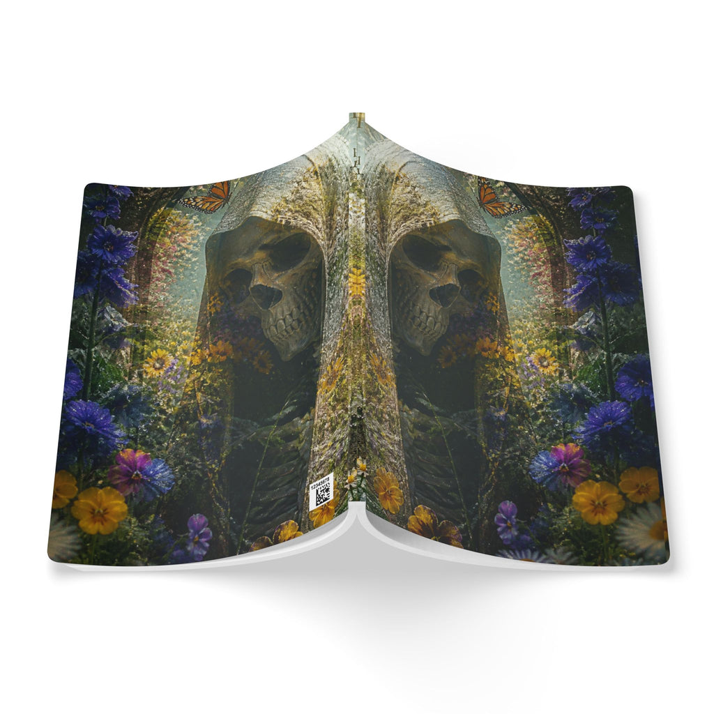 Floral Reaper Softcover Journal — Gothic Skull & Wildflower Notebook